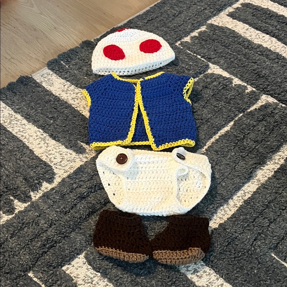 Crochet Toad Costume Set